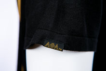 Load image into Gallery viewer, Full Button Gold Stripe Knit Polo
