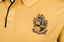 Load image into Gallery viewer, Old Gold Crest Knit Polo
