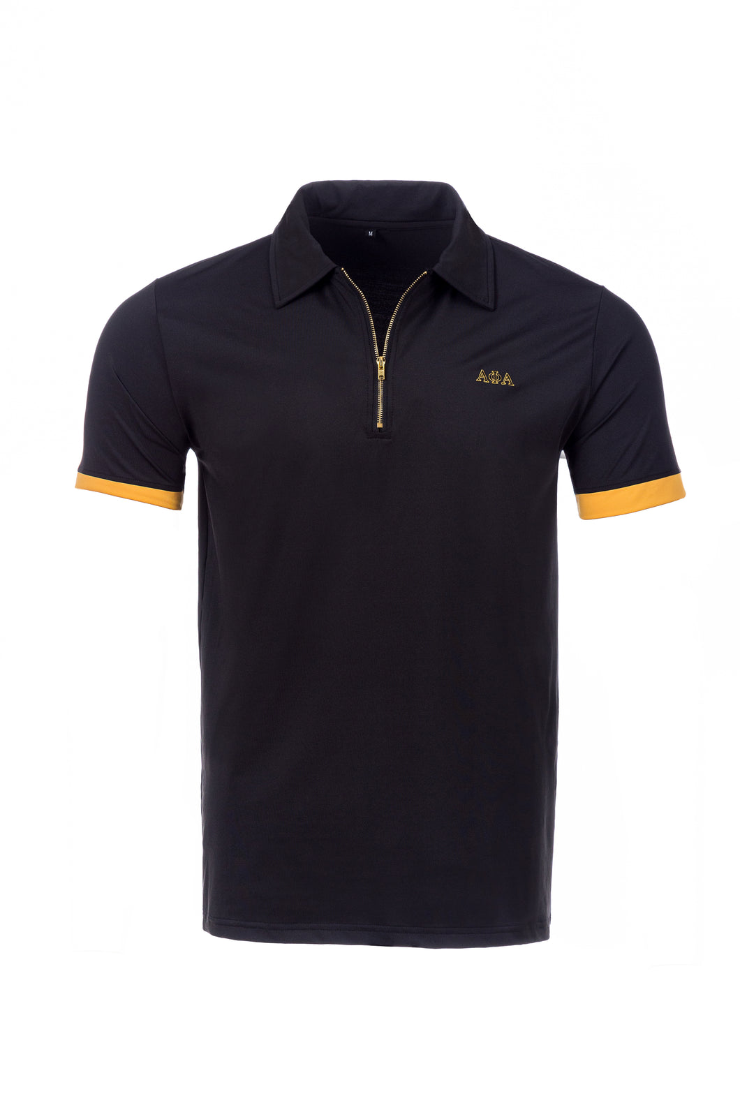 Black and Gold Golf Polo