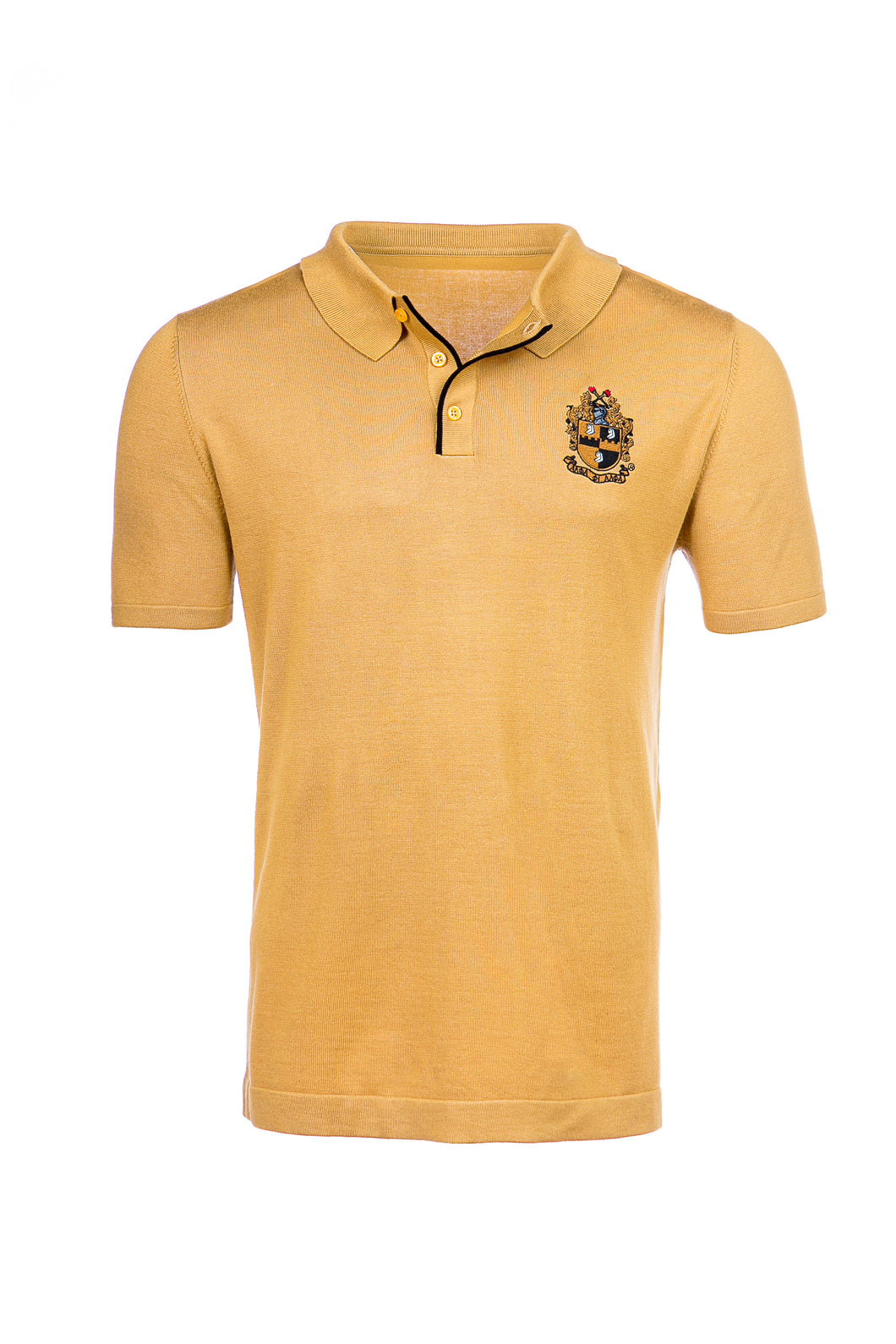 Old Gold Crest Knit Polo